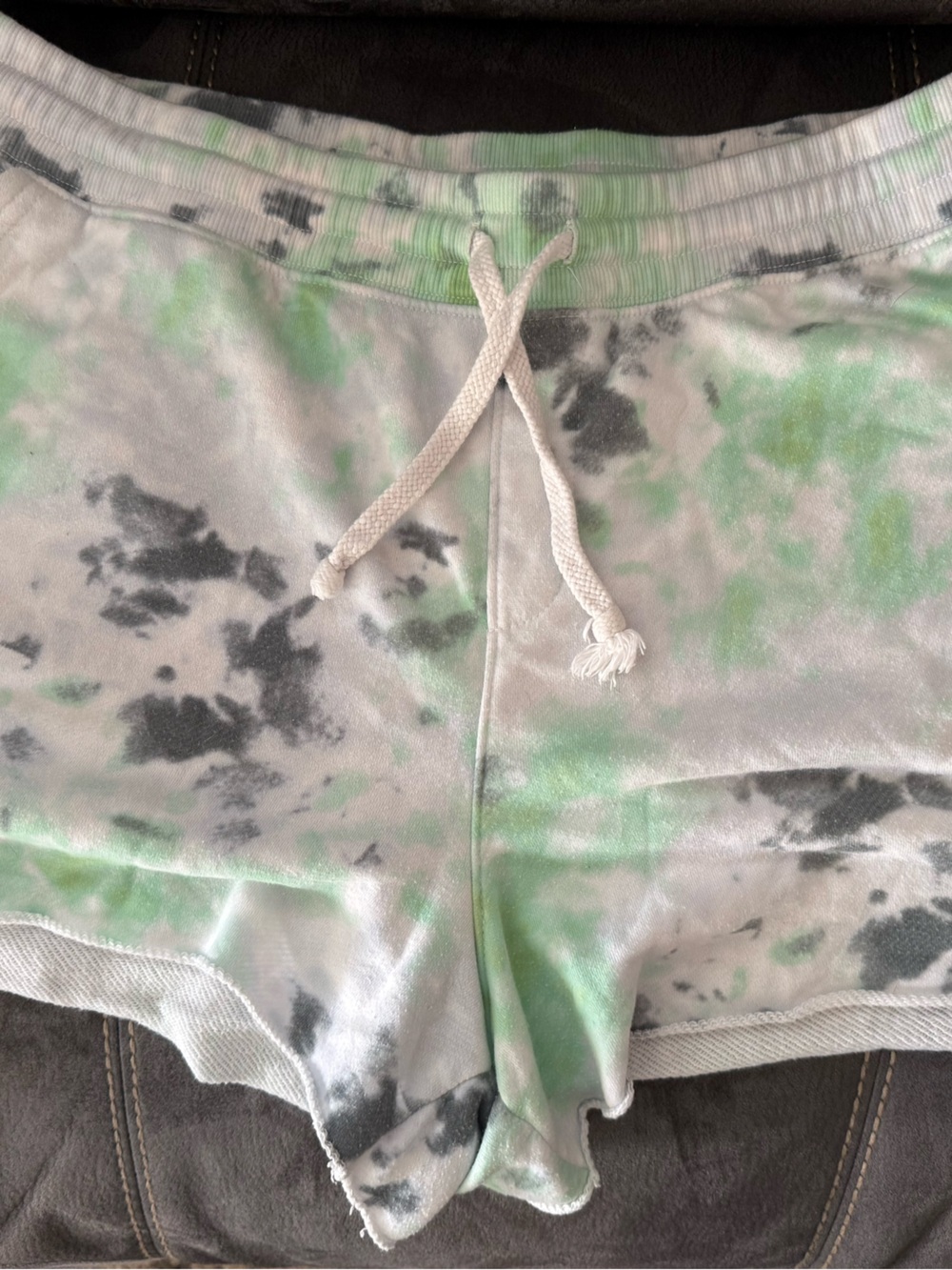 Secret Treasures Mint & Gray Tie-Dye Lounge Shorts